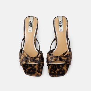 Zara Leopard kitten heels
